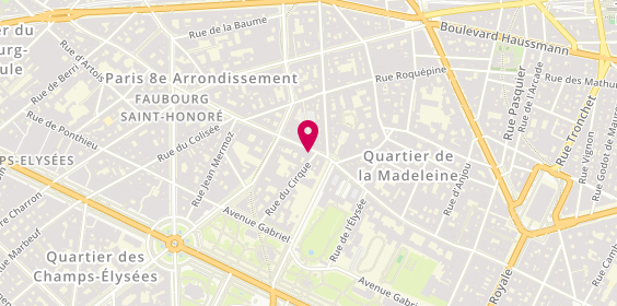 Plan de Kronos 360, 65 Rue du Faubourg Saint-Honoré, 75008 Paris