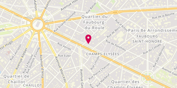 Plan de Tag Heuer, 104 avenue des Champs-Élysées, 75008 Paris
