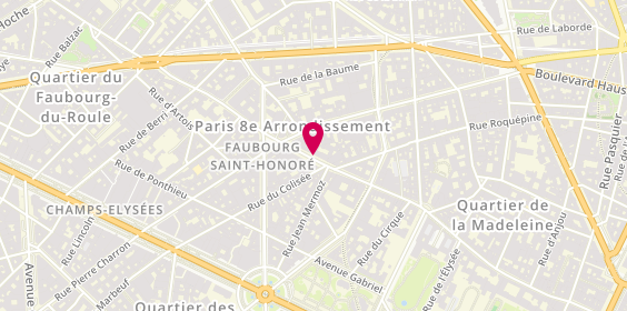 Plan de La Pendulerie, 134 Rue du Faubourg Saint-Honoré, 75008 Paris