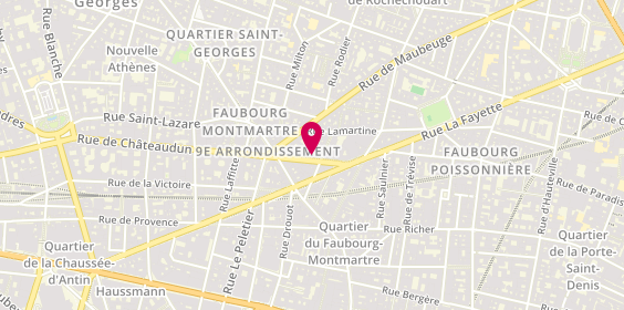 Plan de Bijouterie Saralinka achat Or Paris, 6 Rue de Châteaudun, 75009 Paris