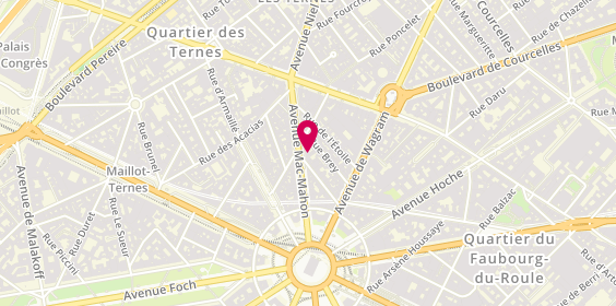 Plan de ELYSEES'OR - Achat Or - Pièces Or - Lingots d'Or - Montres - Bijoux - Diamants, 14 avenue Mac-Mahon, 75017 Paris