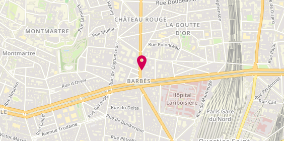 Plan de Miss Bijoux, 12 Boulevard Barbès, 75018 Paris