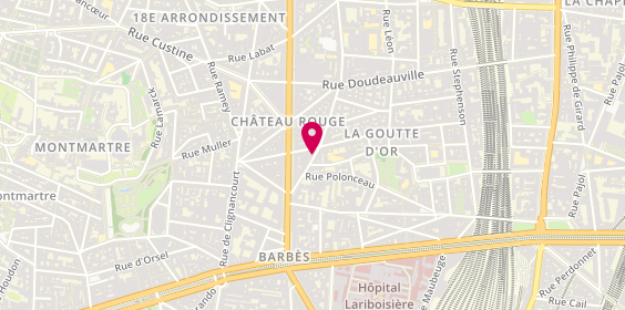Plan de Mankono Palace, 13 Rue des Poissonniers, 75018 Paris