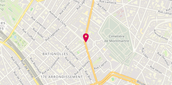 Plan de Mille Bijoux Paris, 62 avenue de Clichy, 75018 Paris