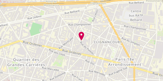 Plan de Julien d'Orcel, 36 Rue du Poteau, 75018 Paris