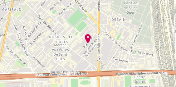 Plan de L'Atelier du Temps, 85 Rue des Rosiers, 93400 Saint-Ouen-sur-Seine