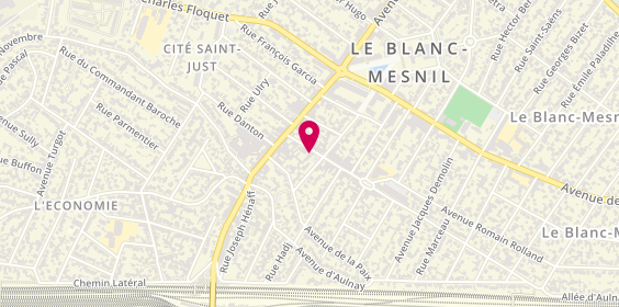 Plan de Trois Bijoux Aux, 10 avenue Pierre et Marie Curie, 93150 Le Blanc-Mesnil