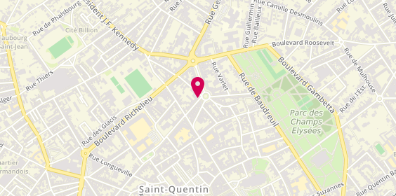 Plan de Au Tic Tac, 3 place La Fayette, 02100 Saint-Quentin